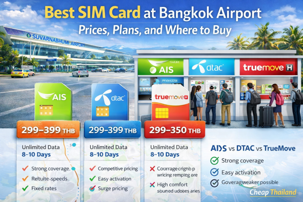 Best SIM Card at Bangkok Airport: Prices, Plans, and Where to Buy