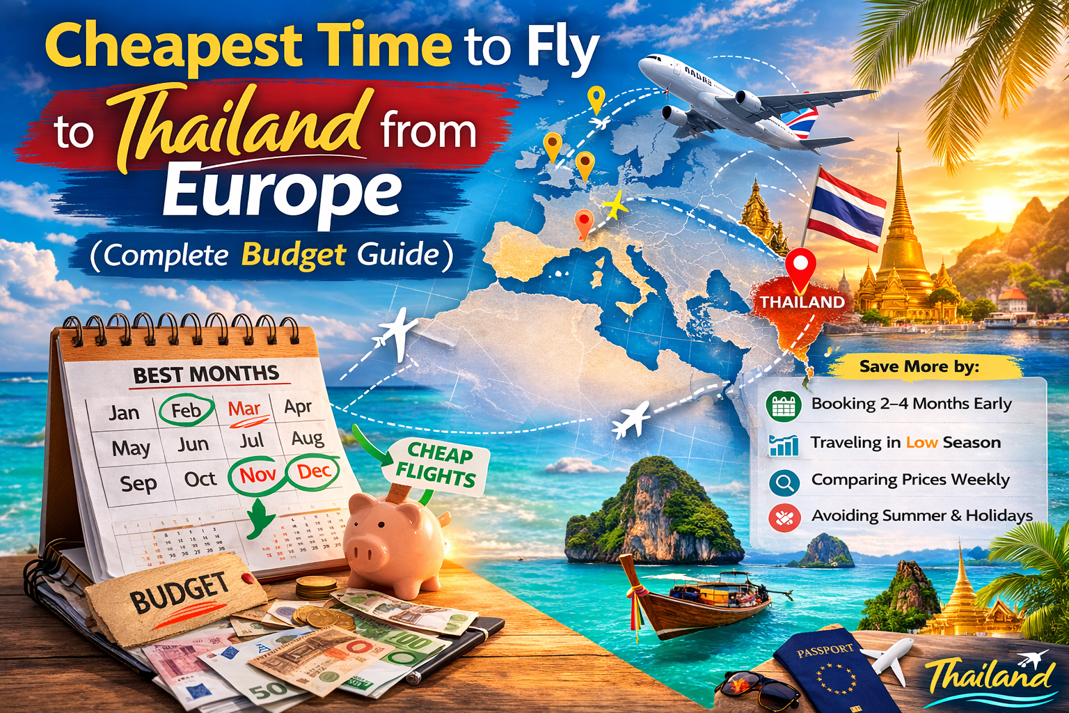 Cheapest Time to Fly to Thailand from Europe (Complete Budget Guide)