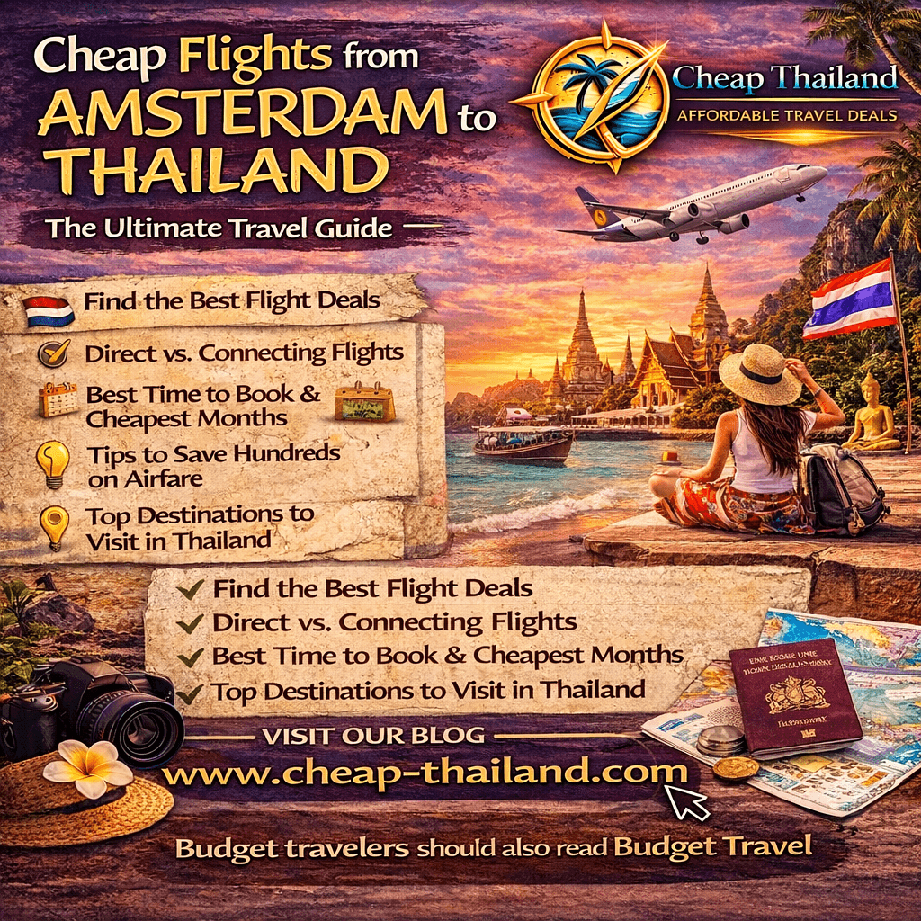 cheap flights from amsterdam to thailand travel guide infographic