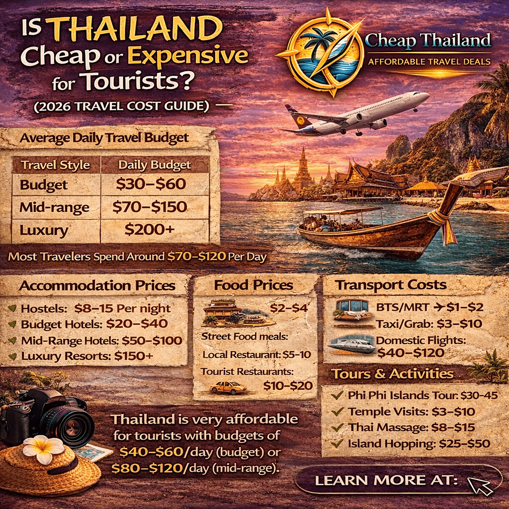 is thailand cheap or expensive for tourists travel cost guide thailand infographic