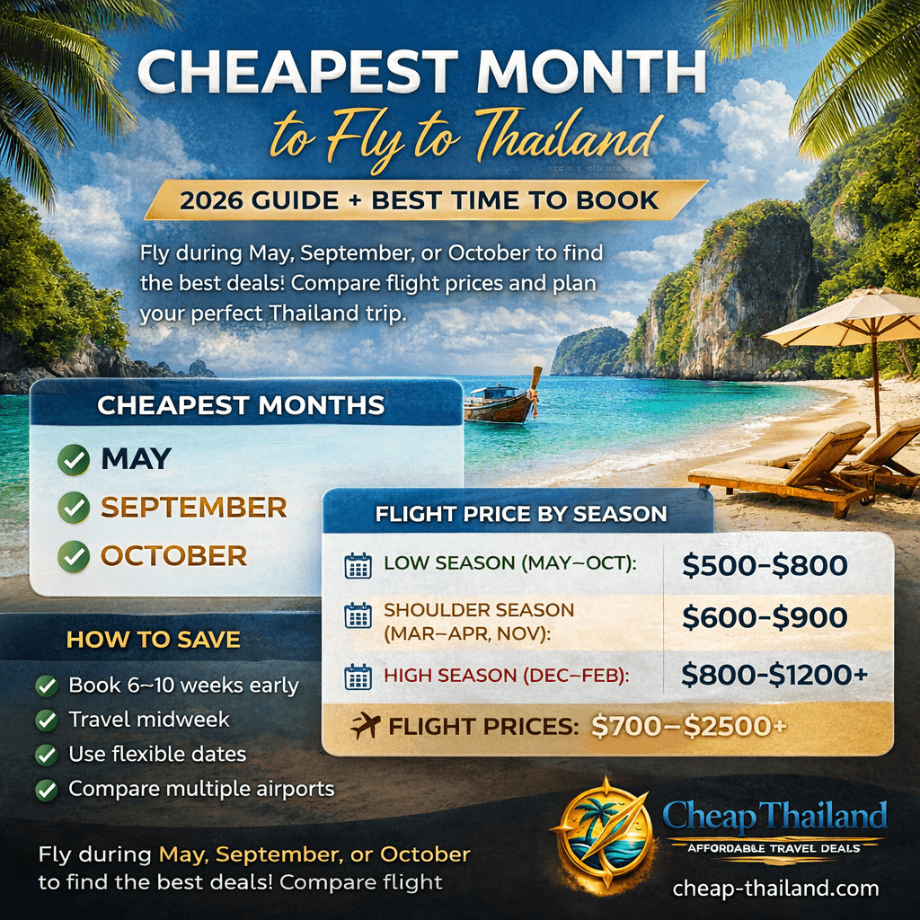 Cheapest month to fly to Thailand 2026 budget travel guide