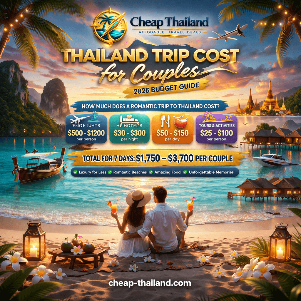 Thailand trip cost for couples 2026 budget guide beach travel