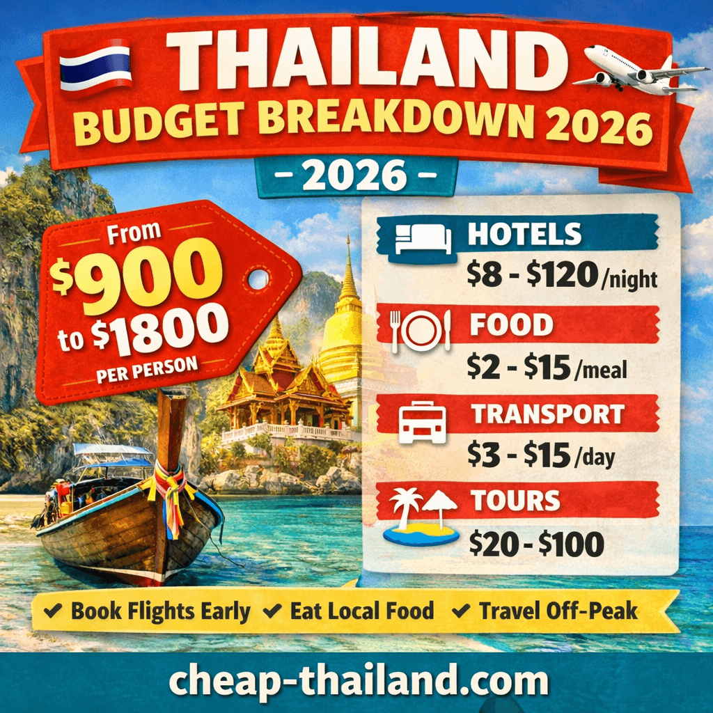 Thailand Budget Breakdown 2026: Daily Costs, Trip Budget & Smart Money-Saving Tips